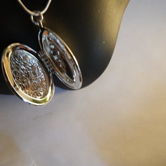 Sterling Silver Locket Necklace - Picture 2 of 2